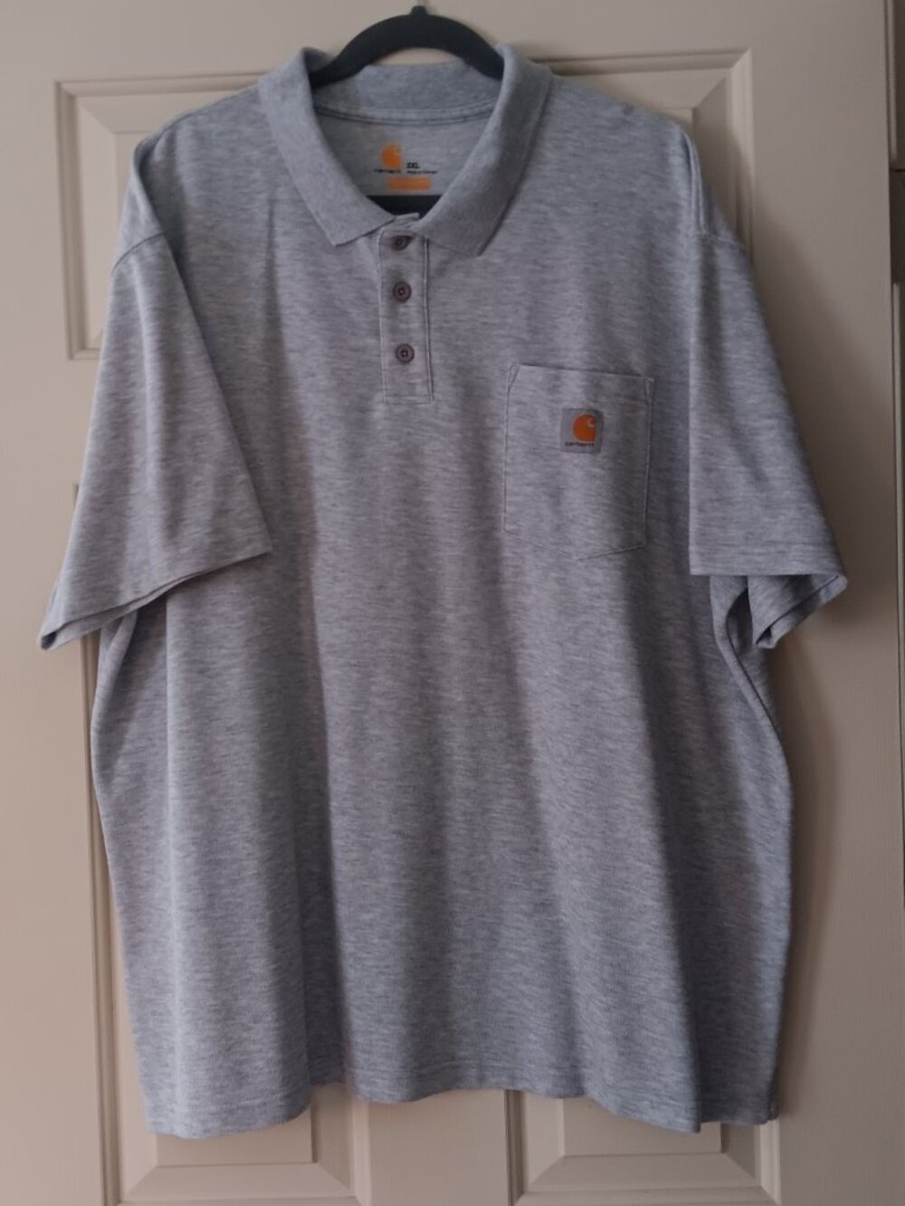 Carhartt Men’s Gray Pocket Polo Shirt 2XL